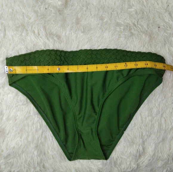 La Blanca Woven Braided Halter Green Swimwear Set - Picture 9 of 11